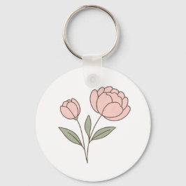 Wonky Zoo Peonies Sleutelhanger
