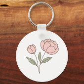 Wonky Zoo Peonies Sleutelhanger (Voorkant)