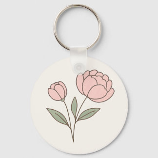 Wonky Zoo Peonies Sleutelhanger