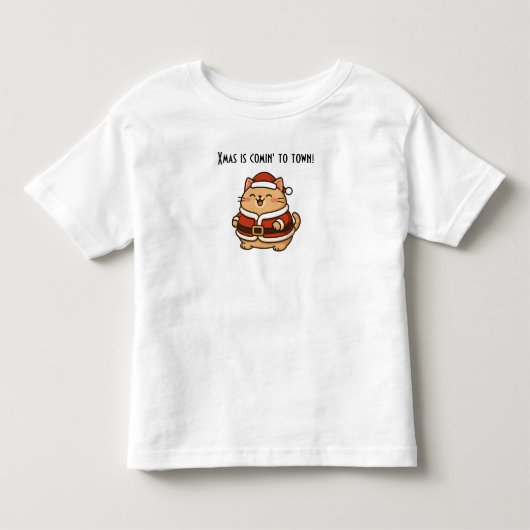 Wonky Zoo Peuter T-shirt - Grappige Kat (Voorkant)