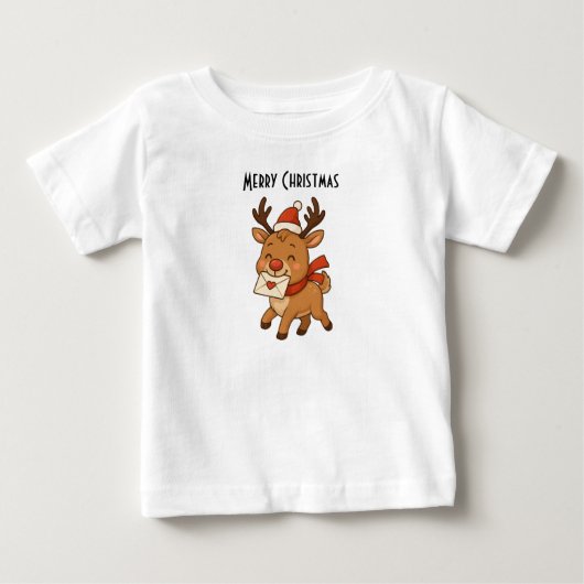 Wonky Zoo Toddler T-Shirt – Cute Reindeer (Voorkant)
