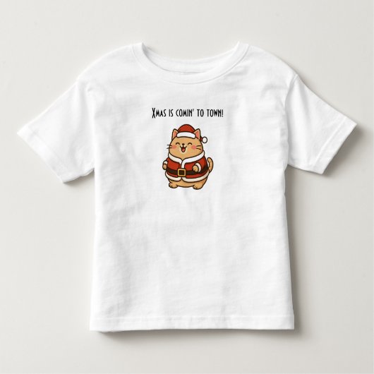 Wonky Zoo Toddler T-shirt - Funny Cat (Voorkant)