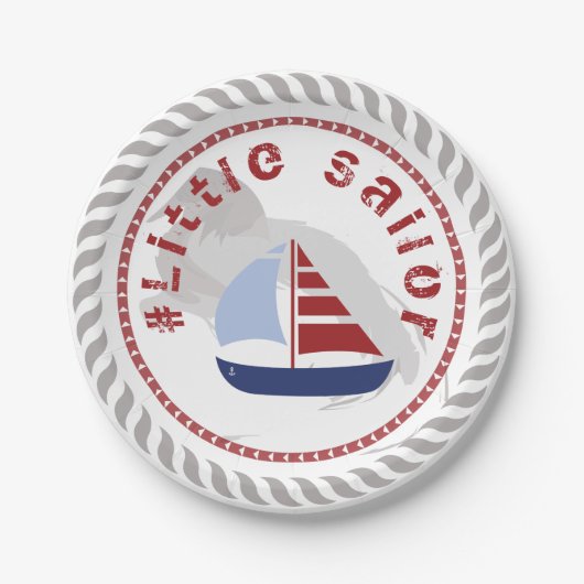 WONZ Limited Little Sailor van Shirt tot Design Papieren Bordje (Voorkant)