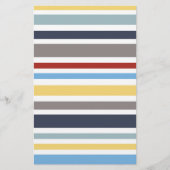 wonz stripes nautical By Shirt to Design Briefpapier (Voorkant)