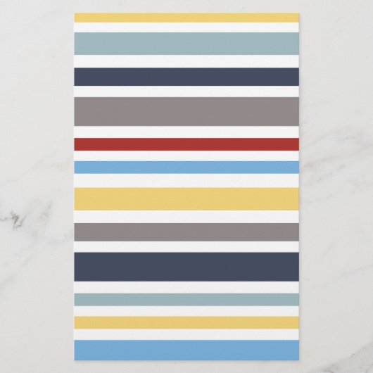 wonz stripes nautical By Shirt to Design Briefpapier (Voorkant)