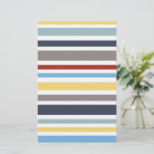 wonz stripes nautical By Shirt to Design Briefpapier (Staand voorkant)