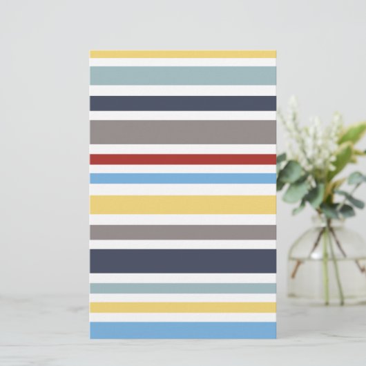 wonz stripes nautical By Shirt to Design Briefpapier (Staand voorkant)