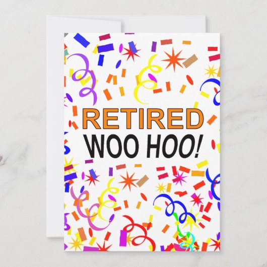 Woo Hoo Confetti Kaart (Voorkant)