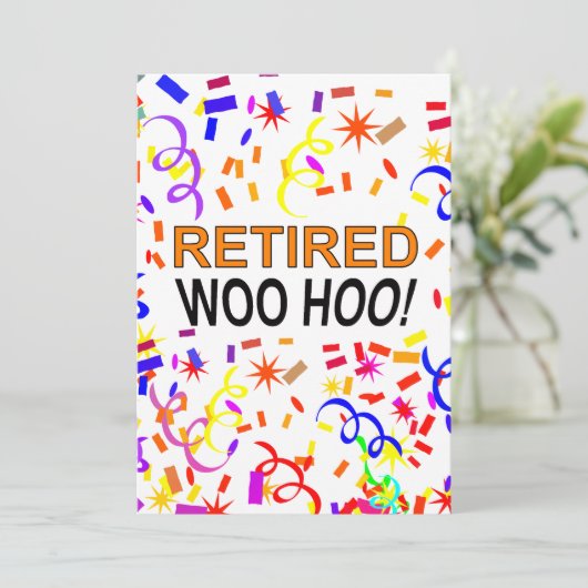 Woo Hoo Confetti Kaart (Staand voorkant)