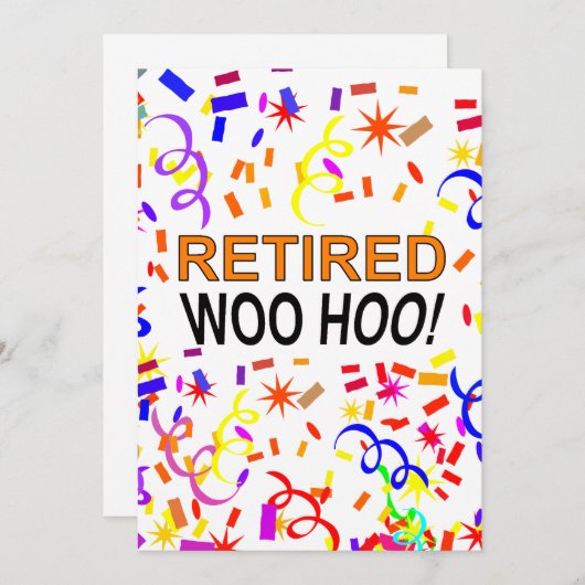 Woo Hoo Confetti Kaart (Voorkant / Achterkant)