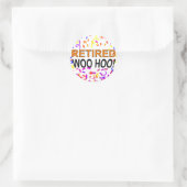 Woo Hoo Confetti Ronde Sticker (Tas)