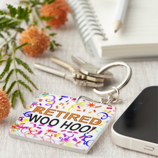 Woo Hoo Confetti Sleutelhanger (Voorkant Rechts)