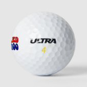 Woo Hoo Groovy Tekst in ruste Golfballen (Logo)