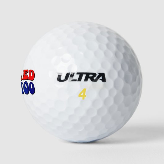 Woo Hoo Groovy Tekst in ruste Golfballen (Logo)