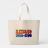 Woo Hoo  Groovy Tekst in ruste Grote Tote Bag (Achterkant)