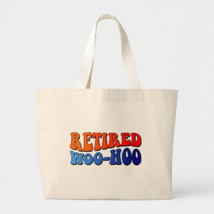 Woo Hoo  Groovy Tekst in ruste Grote Tote Bag