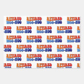 Woo Hoo  Groovy Tekst in ruste Inpakpapier Vel (Voorkant 3)