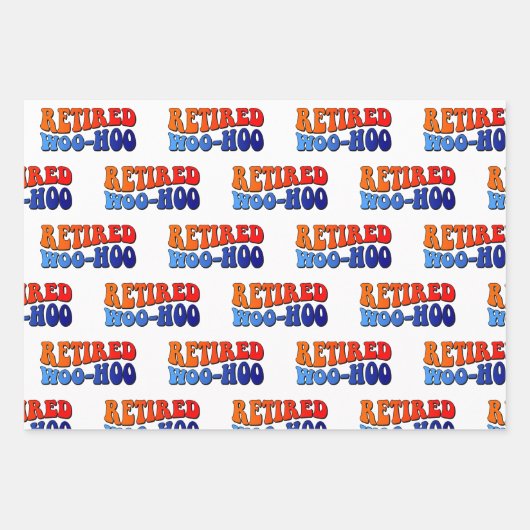 Woo Hoo  Groovy Tekst in ruste Inpakpapier Vel (Voorkant 2)