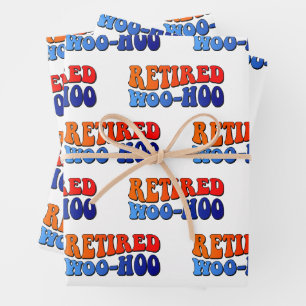 Woo Hoo  Groovy Tekst in ruste Inpakpapier Vel