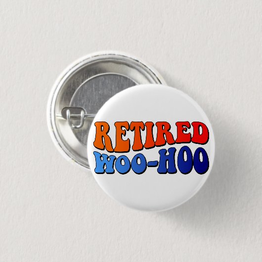 Woo Hoo  Groovy Tekst in ruste Ronde Button 3,2 Cm (Voorkant /achterkant)