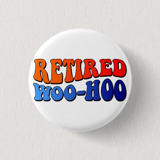 Woo Hoo  Groovy Tekst in ruste Ronde Button 3,2 Cm (Voorkant)