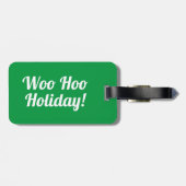 Woo Hoo Holiday | Funny Bagagelabel (Achterkant horizontaal)