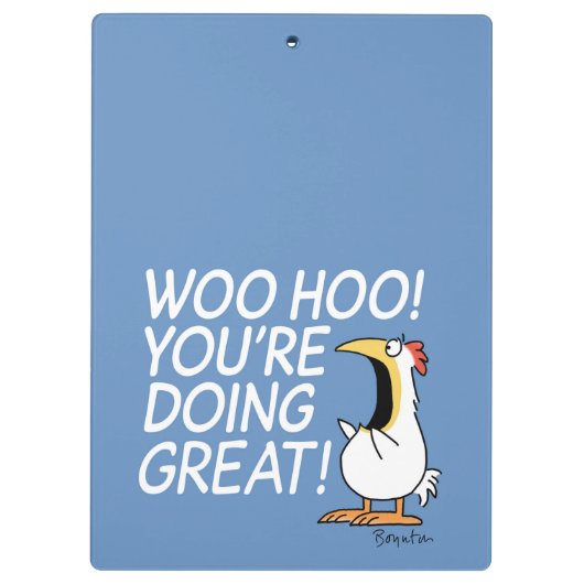 WOO HOO! JE DOET GROOT! Sandra Boynton Klembord (Achterkant)