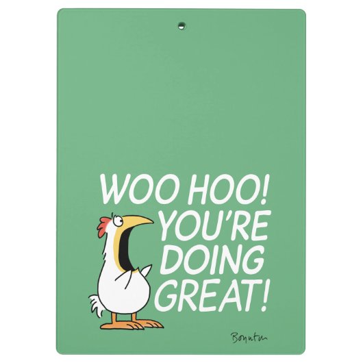 WOO HOO! JE DOET GROOT! Sandra Boynton Klembord (Achterkant)