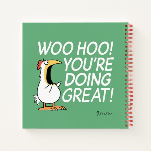 WOO HOO! JE DOET GROOT! Sandra Boynton Notitieboek (Achterkant)