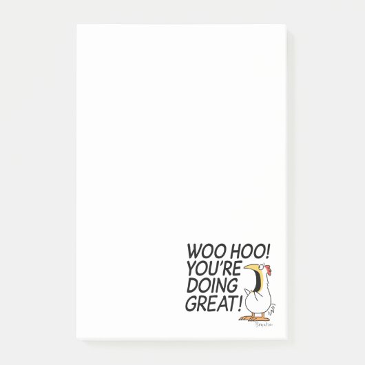 WOO HOO! JE DOET GROOT! Sandra Boynton Post-it® Notes (Voorkant)