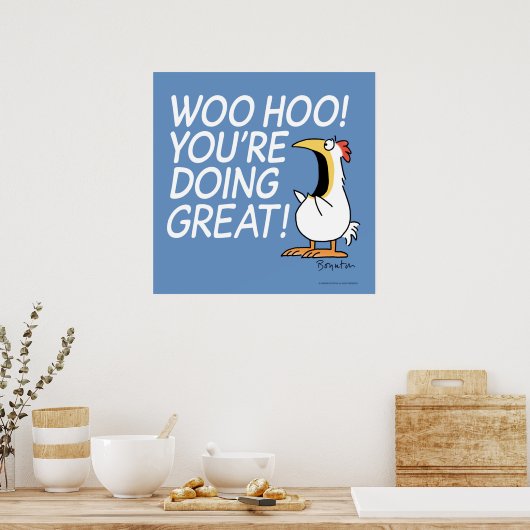 WOO HOO! JE DOET GROOT! Sandra Boynton Poster (Keuken)