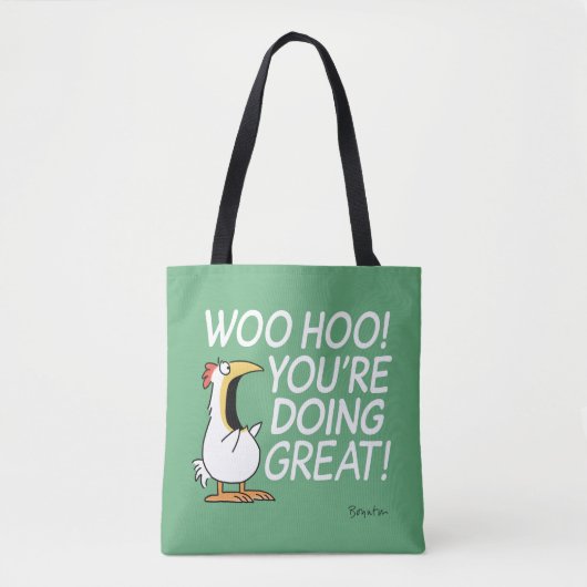 WOO HOO! JE DOET GROOT! Sandra Boynton Tote Bag (Voorkant)