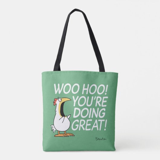 WOO HOO! JE DOET GROOT! Sandra Boynton Tote Bag (Achterkant)