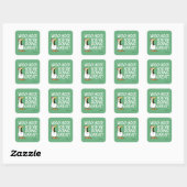 WOO HOO! JE DOET GROOT! Sandra Boynton Vierkante Sticker (Vel)