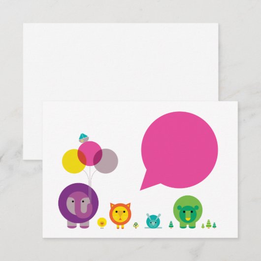 Woo-Hoo! Zoo Fiesta Briefkaart (Voorkant / Achterkant)