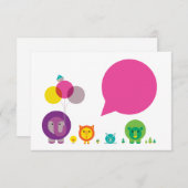 Woo-Hoo! Zoo Fiesta Note Kaart Notitiekaartje (Voorkant / Achterkant)