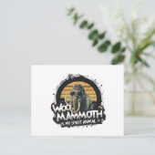 Woo Mammoet Is Mijn Geestdier Kunst Briefkaart (Staand voorkant)