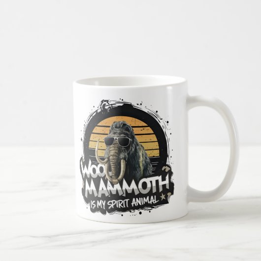 Woo Mammoet Is Mijn Geestdier Kunst Koffiemok (Rechts)