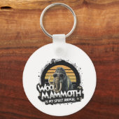 Woo Mammoet Is Mijn Geestdier Kunst Sleutelhanger (Achterkant)
