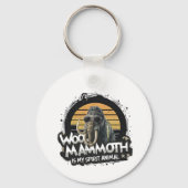 Woo Mammoet Is Mijn Geestdier Kunst Sleutelhanger (Achterkant)