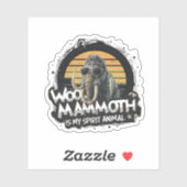 Woo Mammoet Is Mijn Geestdier Kunst Sticker (Vel)
