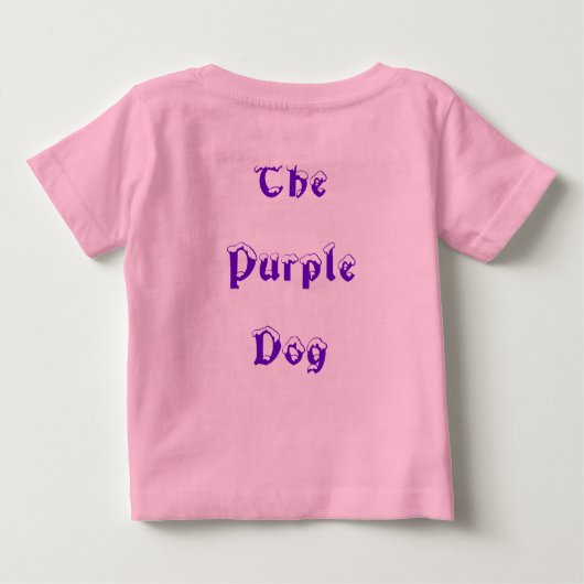 Woobie de Paarse hond (Achterkant)