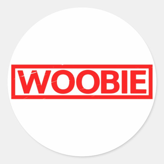 Woobie Stamp Ronde Sticker (Voorkant)