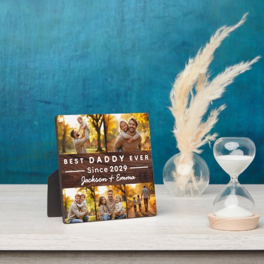 Wood 5 Fotocollage Vaderdag Beste Daddy Ooit Fotoplaat (Insitu)