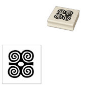 Wood Adinkra Art Stamp - Srength and Humility Rubberstempel (Gestempeld)