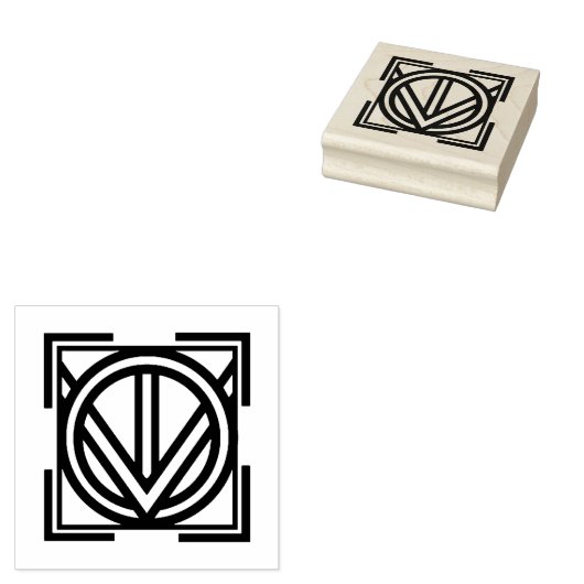 Wood Adinkra (Service en Leiderschap) Rubber Stamp Rubberstempel (Gestempeld)