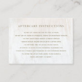 Wood Aftercare Instructies Visitekaartje (Voorkant)