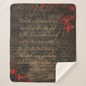Wood and Cherry Blossom Custom Message Sherpa Deken (Voorkant)