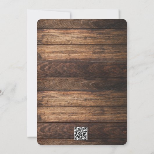 Wood and String Lights Vrijgezellenfeest Luncheon Kaart (Achterkant)