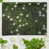 Wood Anemone Forest Floor, Nature Botanical Spring Theedoek (Gevouwen)